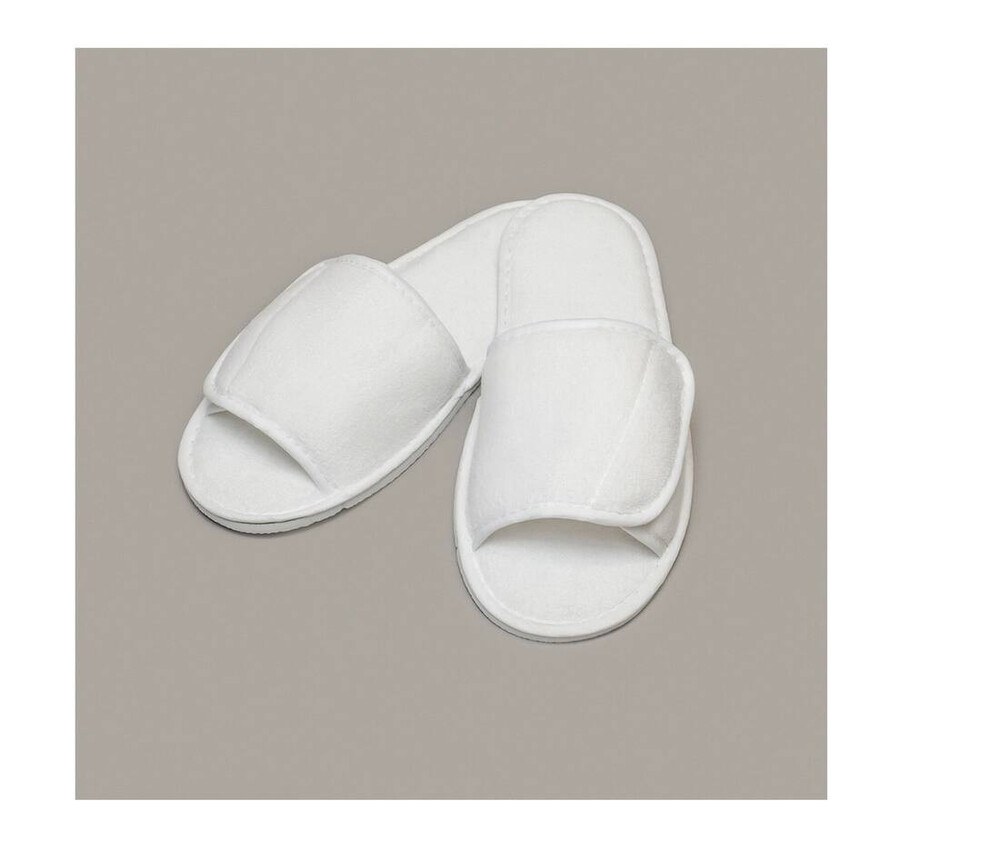 Towel City TC067 - Open toe slippers with hook and loop strap