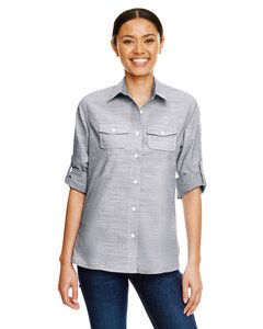 Burnside B5247 - Womens Textured Solid Long Sleeve Shirt