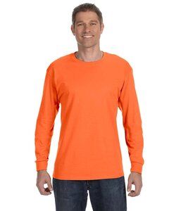 JERZEES 29LSR - Heavyweight Blend™ 50/50 Long Sleeve T-Shirt Safety Orange