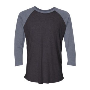 Next Level 6051 - T-shirt raglan unisexe à manches trois-quarts en tri-blende Premium Heather/ Vintage Black