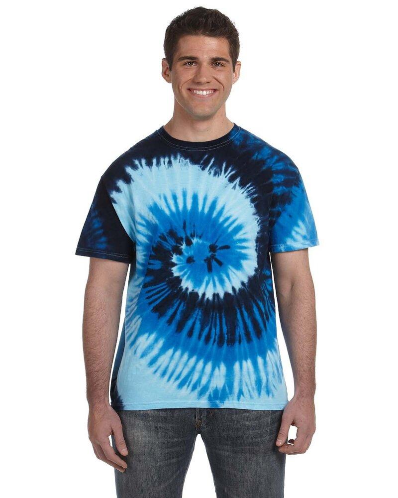 Tie Dye Shirt Multi Color Navy Blue Evening Sky Swirl T-Shirt