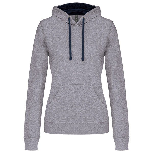 Kariban K465 - Ladies’ contrast hooded sweatshirt