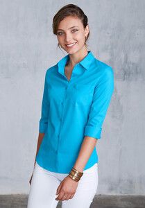 Kariban K558 - Ladies' 3/4 sleeve shirt Bright Turquoise