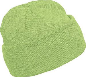 K-up KP031 - KNITTED TURNUP BEANIE Lime