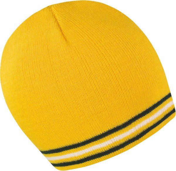 Result R368X - Cozy Stripe Knit Acrylic Beanie Hat