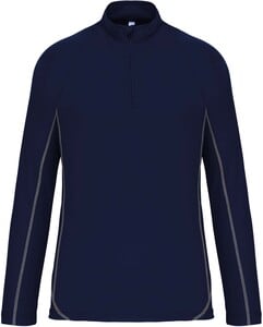 Proact PA335 - Herenrunningsweater met halsrits Sportief marine