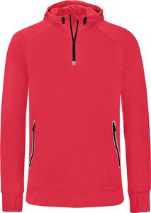Proact PA360 - 1/4 zip hooded sports sweatshirt Red