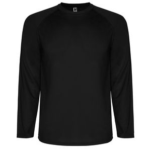 Roly CA0415 - MONTECARLO L/S Technical long-sleeve raglan t-shirt Black