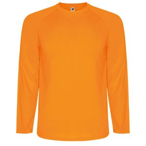 Roly CA0415 - MONTECARLO L/S Technical long-sleeve raglan t-shirt Orange Fluor