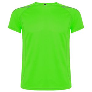 Roly CA0416 - SEPANG Short-sleeve technical raglan t-shirt in single jersey Lime