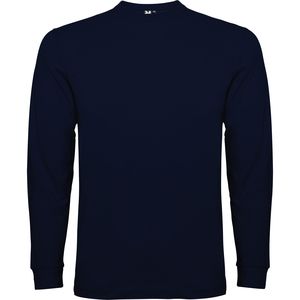 Roly CA1204 - POINTER  Long-sleeve t-shirt in tubular fabric with 4-layer crew neck and 1x1 ribbed cuffs Navy Blue