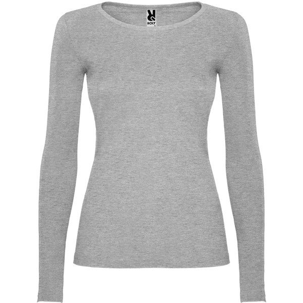 Roly CA1218 - Elegant Cotton Long-Sleeve Womens Tee with Trimmed Neck