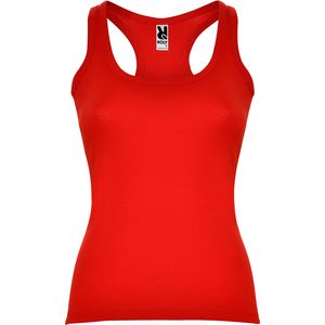 Roly CA6517 - CAROLINA Fitted style tank top with wide and round ribbed neckline and armholes Red