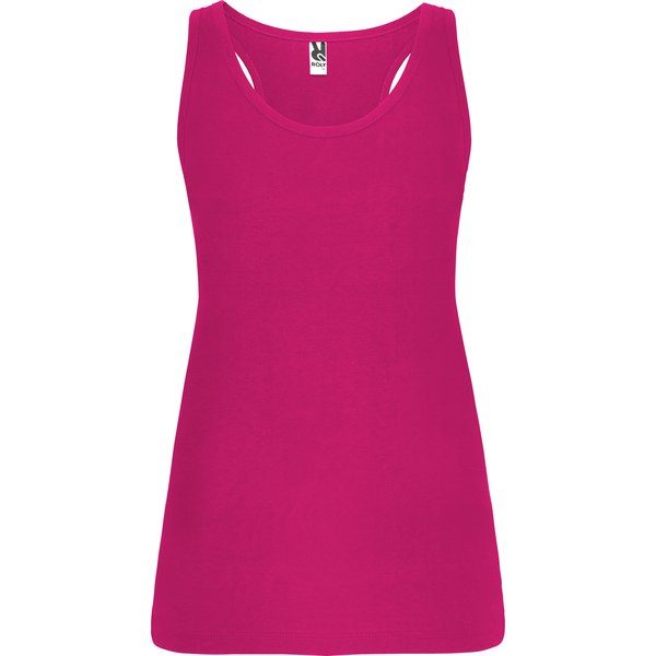 Roly CA6535 - BRENDA Slim-fit tank top with ribbed armholes and loose and rolled ribbed collar