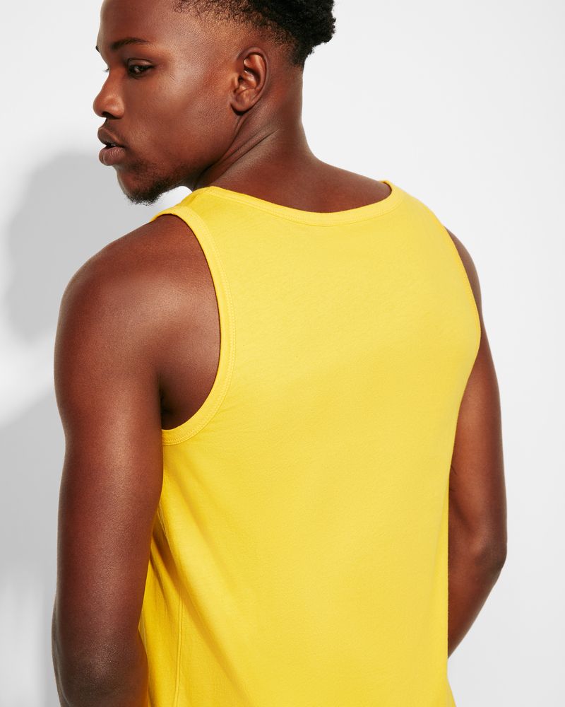 Roly CA6545 - TEXAS Slim-fit tank top with ribbed single jersey in collar and armhole