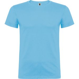 Roly CA6554 - BEAGLE Short-sleeve t-shirt with double layer crew neck in elastane Sky Blue