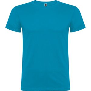 Roly CA6554 - BEAGLE Short-sleeve t-shirt with double layer crew neck in elastane Turquoise