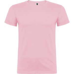 Roly CA6554 - BEAGLE Short-sleeve t-shirt with double layer crew neck in elastane Light Pink