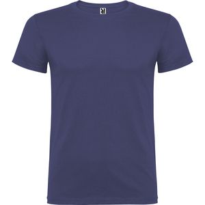Roly CA6554 - BEAGLE Short-sleeve t-shirt with double layer crew neck in elastane Denim Blue
