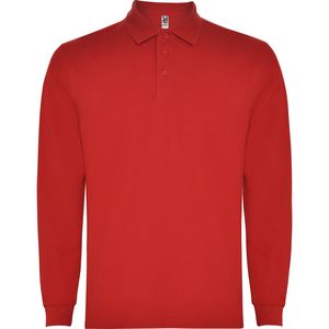 Roly PO5009 - CARPE  Long-sleeve polo shirt with ribbed collar and cuffs Red