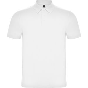 Roly PO6632 - AUSTRAL Short-sleeve polo shirt wih 3-button placket and 1x1 ribbed collar White