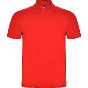 Roly PO6632 - AUSTRAL Short-sleeve polo shirt wih 3-button placket and 1x1 ribbed collar Red
