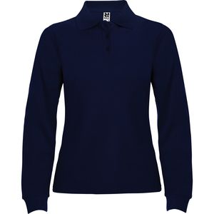 Roly PO6636 - ESTRELLA WOMAN L/S Long-sleeve polo shirt with ribbed collar and cuffs Navy Blue