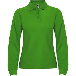 Roly PO6636 - ESTRELLA WOMAN L/S Long-sleeve polo shirt with ribbed collar and cuffs Grass Green