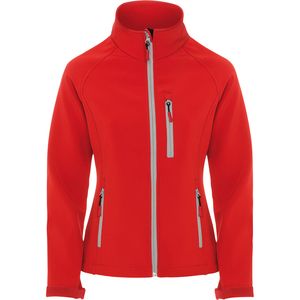Roly SS6433 - ANTARTIDA WOMAN 2-layer softshell with inverted sealed-effect zip Red