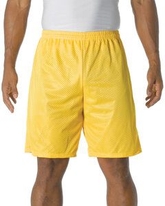 A4 N5296 - Shorts  de malla de tricot con entrepierna de 9" Oro