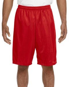 A4 N5296 - Shorts  de malla de tricot con entrepierna de 9" Scarlet