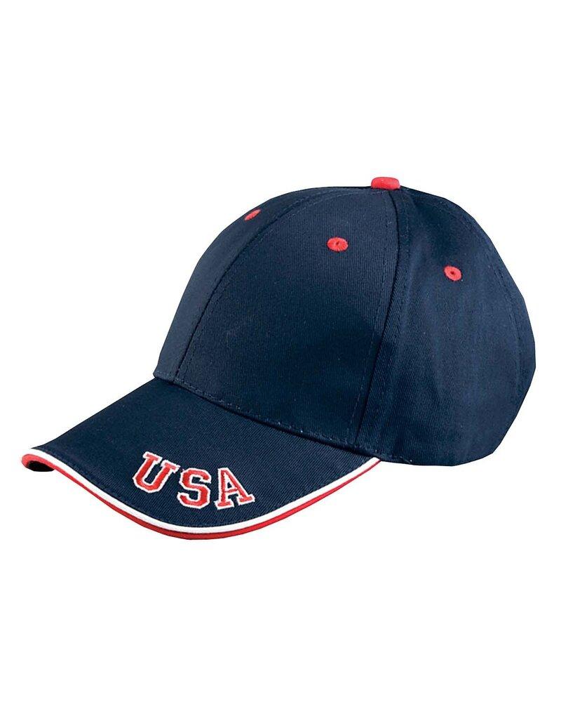 Adams NT102 - 6-Panel Mid-Profile Cap with USA Embroidery