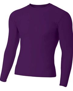 A4 N3133 - Long Sleeve Compression Crew Shirt Púrpura