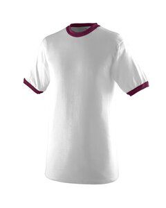 Augusta 710 - Ringer T-Shirt White/Maroon