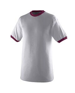 Augusta 710 - Ringer T-Shirt Athletic Hthr/Maroon