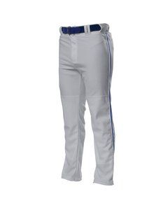 A4 NB6162 - Youth Pro Style Open Bottom Baggy Cut Baseball Pants Grey/Royal
