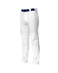 A4 NB6162 - Youth Pro Style Open Bottom Baggy Cut Baseball Pants White/Forest