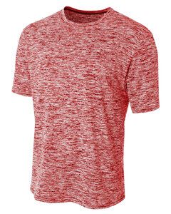 A4 N3296 - Men's Space Dye T-Shirt Scarlet