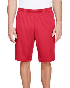 A4 N5338 - Men's 9" Inseam Pocketed Performance Shorts Scarlet