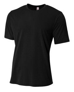 A4 NB3264 - Youth Shorts Sleeve Spun Poly T-Shirt Black