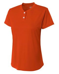 A4 NW3143 - Ladies Tek 2-Button Henley Shirt Athletic Orange