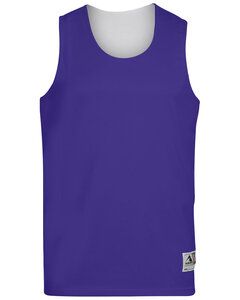 Augusta 149 - Youth Wicking Polyester Reversible Sleeveless Jersey Purple/White