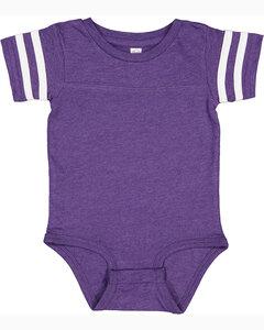 Rabbit Skins 4437 - Infant Football Fine Jersey Bodysuit Vintage Purple