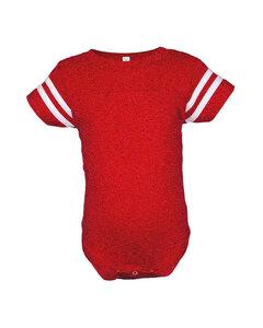 Rabbit Skins 4437 - Infant Football Fine Jersey Bodysuit Vintage Red