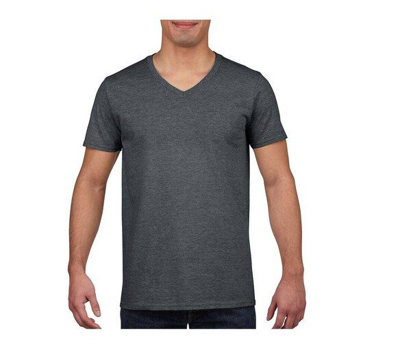 Gildan GN646 - Camiseta con cuello en V para hombre 100% algodón