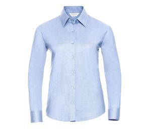 Russell Collection JZ32F - Women's Oxford Shirt Oxford Blue