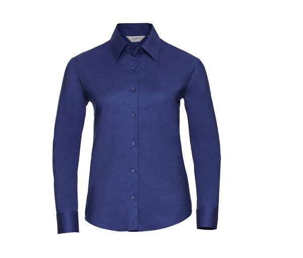 Russell Collection JZ32F - Camisa Oxford para mujer