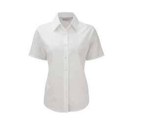 Russell Collection JZ33F - Women's Cotton Oxford Shirt White