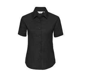 Russell Collection JZ33F - Women's Cotton Oxford Shirt Black
