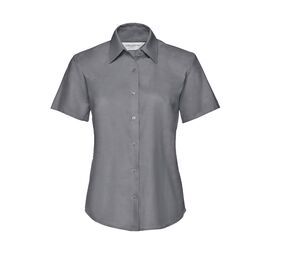 Russell Collection JZ33F - Women's Cotton Oxford Shirt Silver